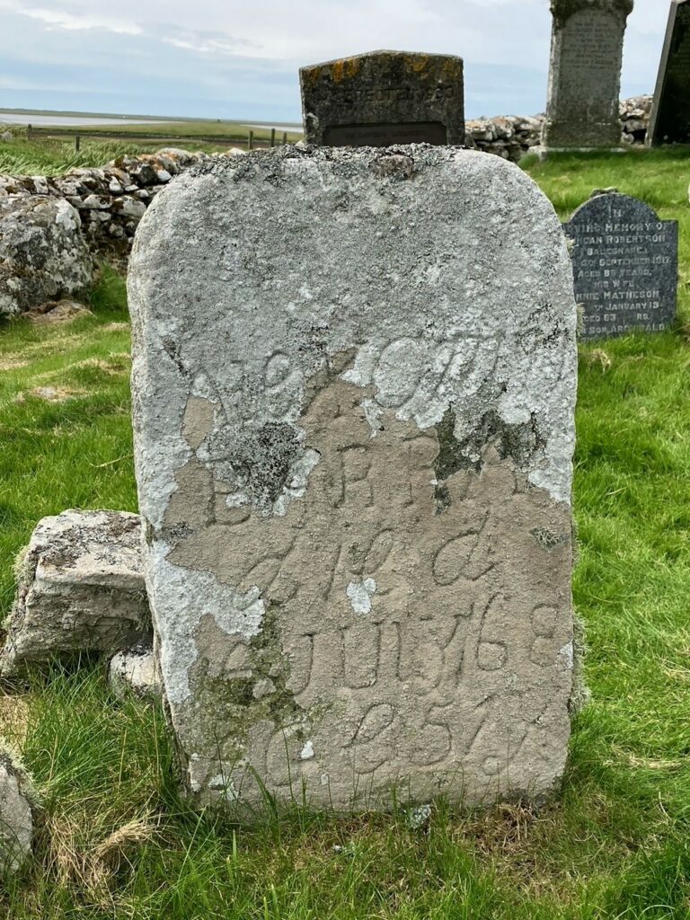 Old gravestone in Trinity Church's cemetery